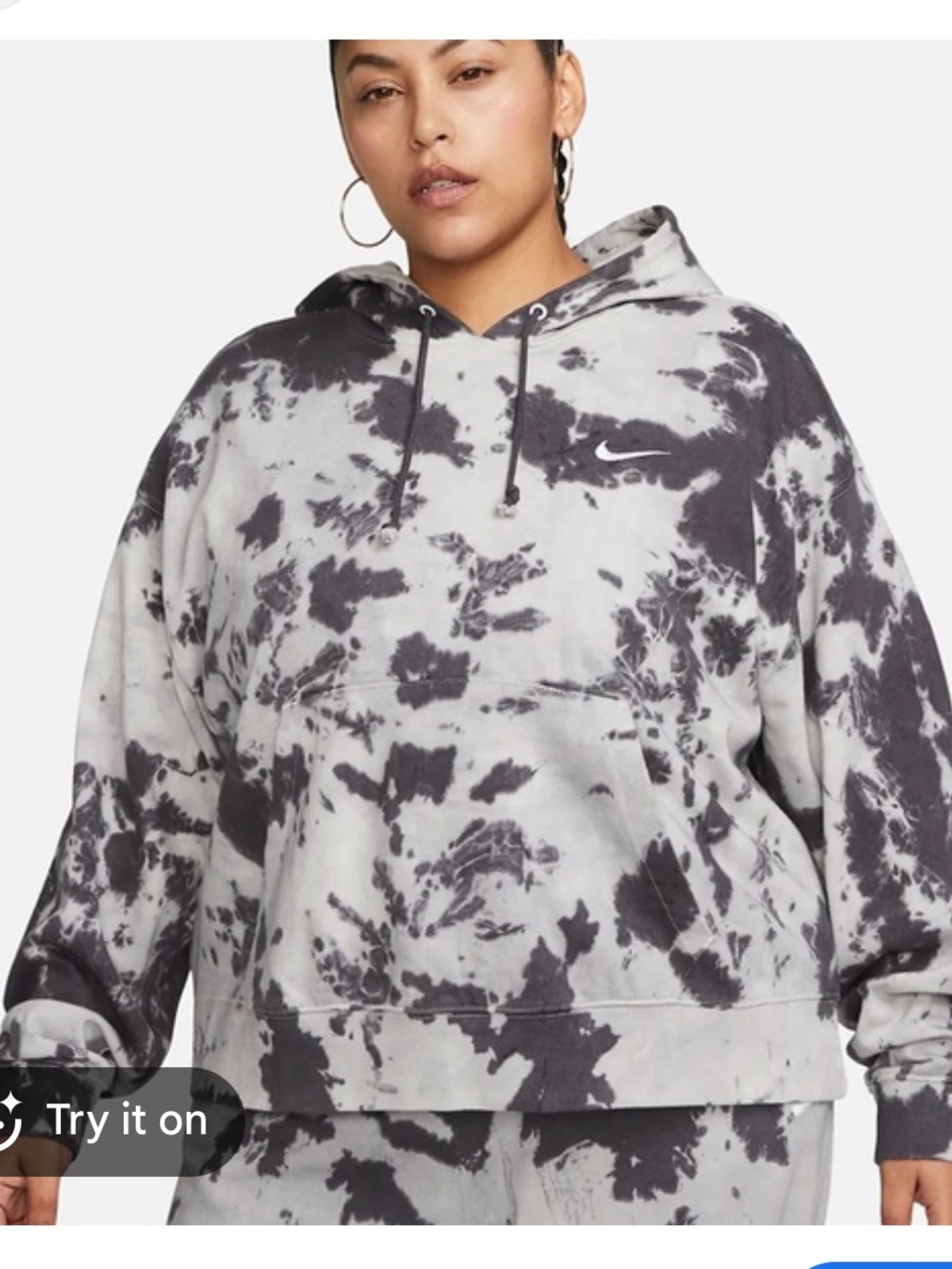 Nike Unisex Gray Tie-Dye Hooded Sweatshirt! Size 2X
